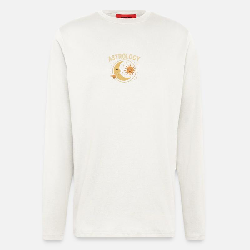 Astrologie Mond und Sonne - Langarmshirt - made by SPREAD  - OFF WHITE
