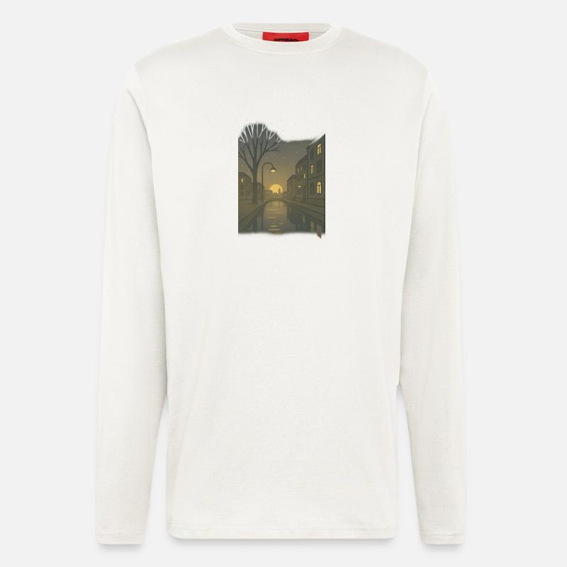 früher Morgen im Dämmerlicht - Langarmshirt - made by SPREAD  - OFF WHITE