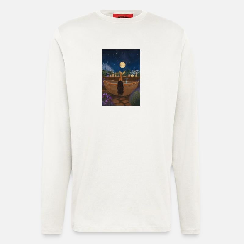 Mondlichtbad im Kräutergarten - Langarmshirt - made by SPREAD  - OFF WHITE