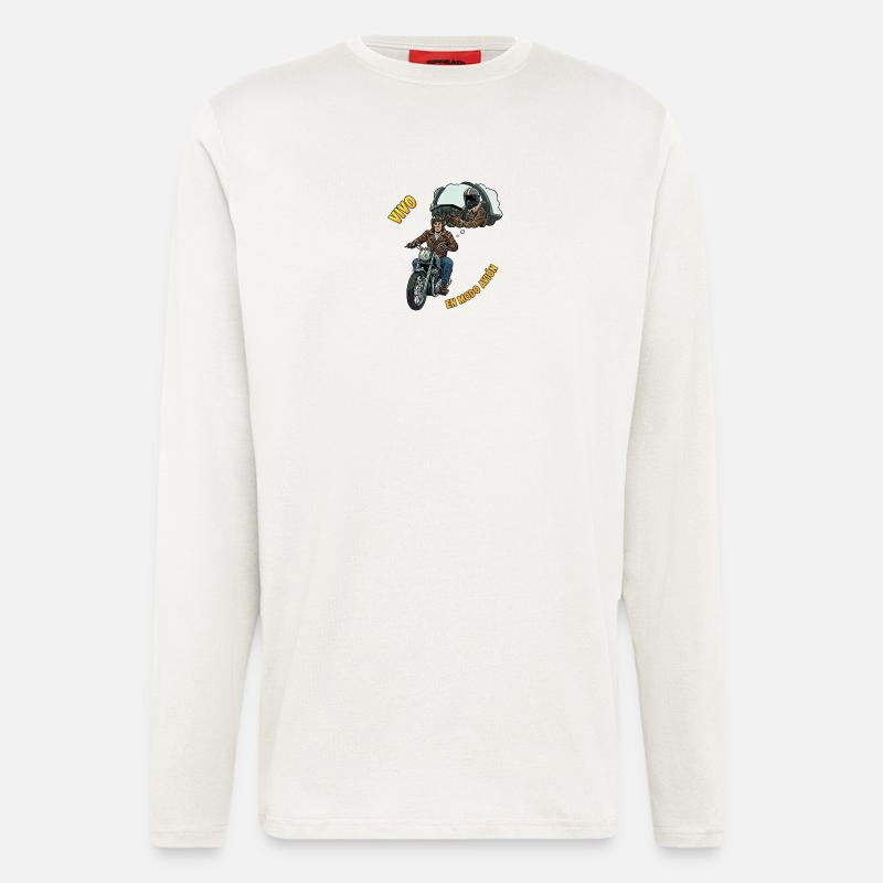Ich lebe im Flugzeugmodus - Langarmshirt - made by SPREAD  - OFF WHITE