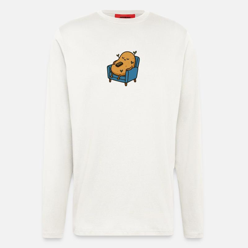 Zertifizierte Couch Tuber - Langarmshirt - made by SPREAD  - OFF WHITE