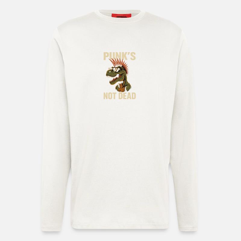 Punk T-Rex - Langarmshirt - made by SPREAD - OFF WHITE