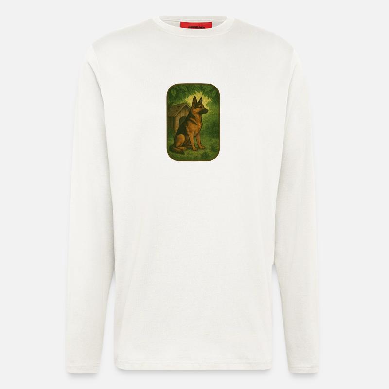 Retro Waldhund - Langarmshirt - made by SPREAD  - OFF WHITE