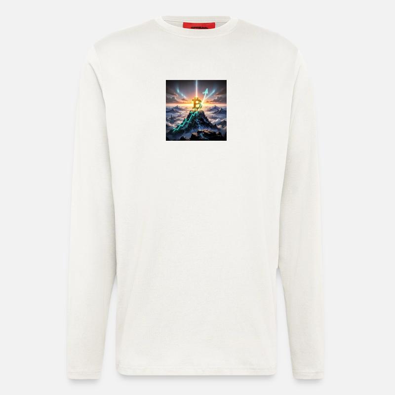 Bitcoin Summit Climb 3D - Longsleeve - made by SPREAD  - OFF WHITE