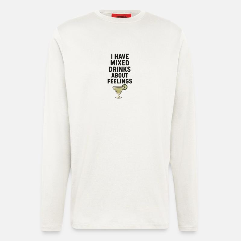 I Have Mixed Drinks About Feelings - Longsleeve - made by SPREAD  - OFF WHITE
