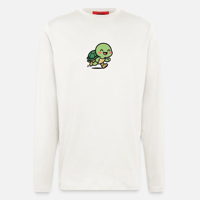 Turtle-runner smile - Longsleeve - made by SPREAD  - OFF WHITE