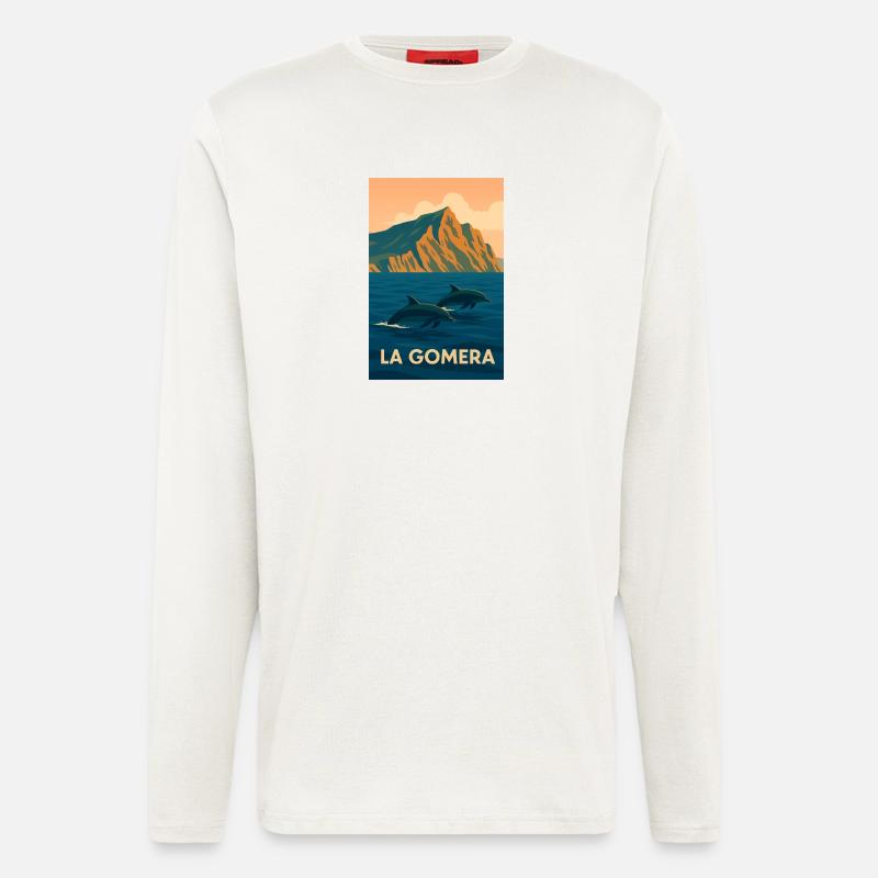 La Gomera Delfine - Langarmshirt - made by SPREAD  - OFF WHITE