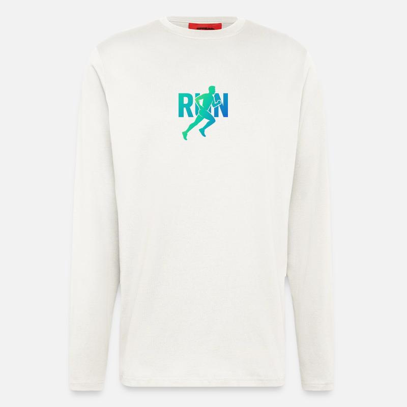 Dynamischer Läufer RUN - Langarmshirt - made by SPREAD  - OFF WHITE