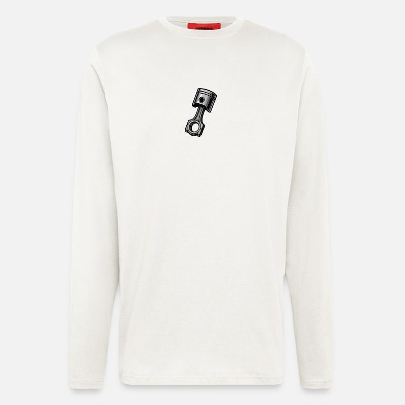 Monochromer Industriekolben - Langarmshirt - made by SPREAD  - OFF WHITE