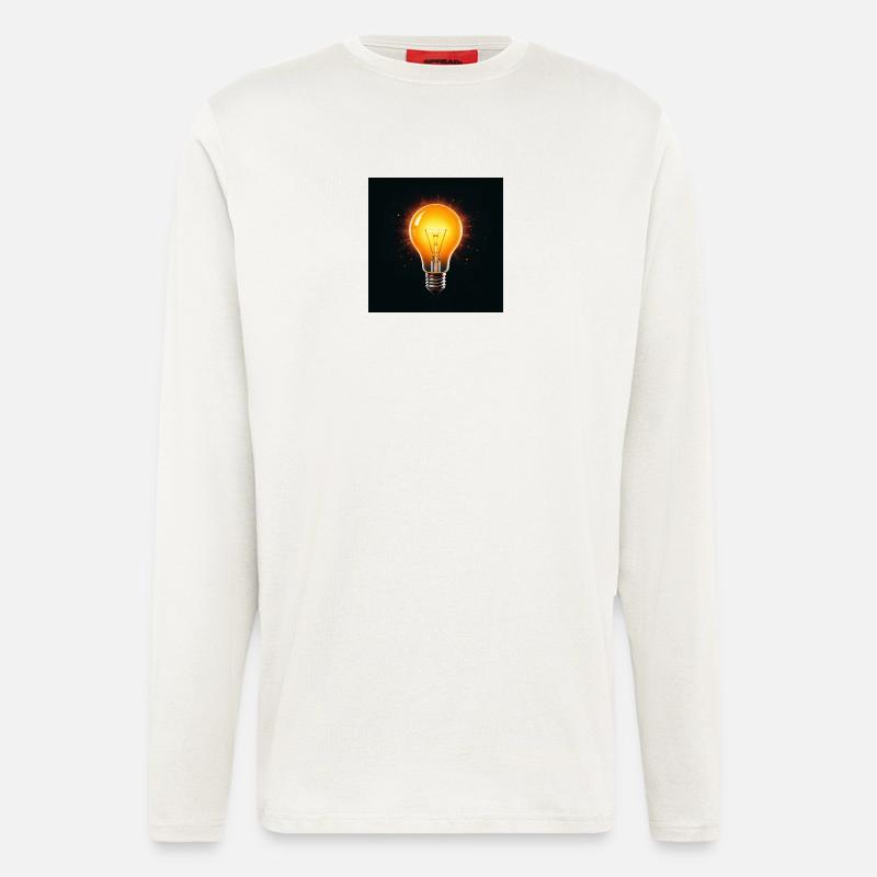 Glowing Idea Light Bulb - Longsleeve - made by SPREAD  - OFF WHITE