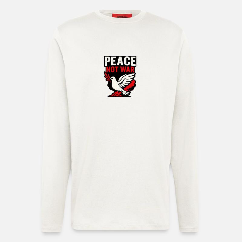 Peace Not War - Langarmshirt - made by SPREAD  - OFF WHITE