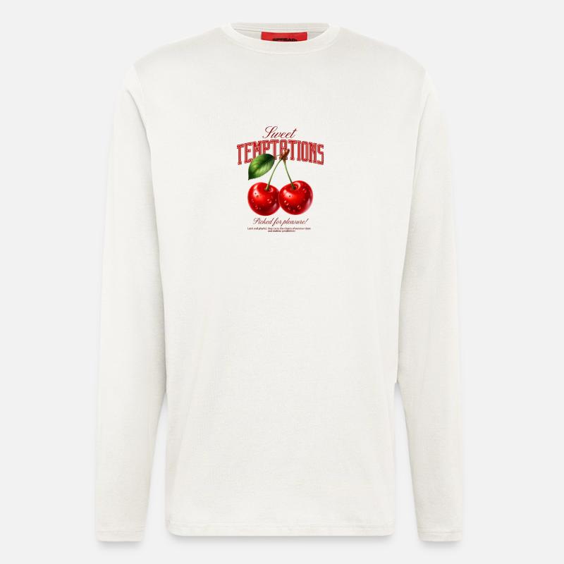 Sweet Temptations Kirschen Design - Langarmshirt - made by SPREAD  - OFF WHITE