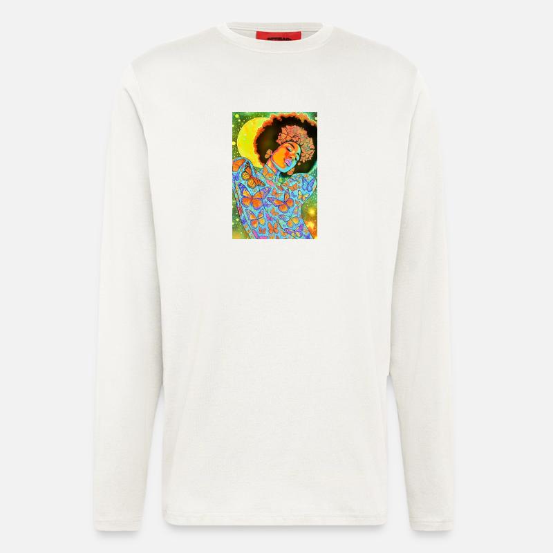 Butterfly Soul in Neon Bloom - Longsleeve - made by SPREAD  - OFF WHITE