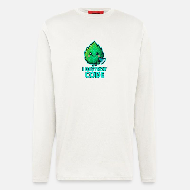 Green Leaf Code Warrior - Longsleeve - made by SPREAD  - OFF WHITE