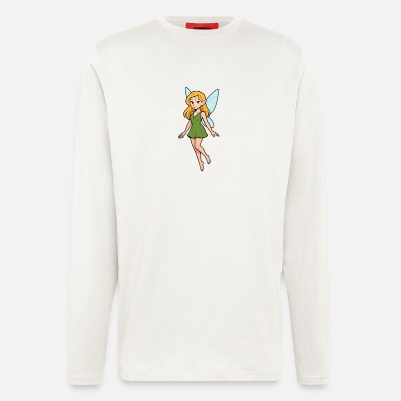 Grün gekleideter Waldelf - Langarmshirt - made by SPREAD  - OFF WHITE