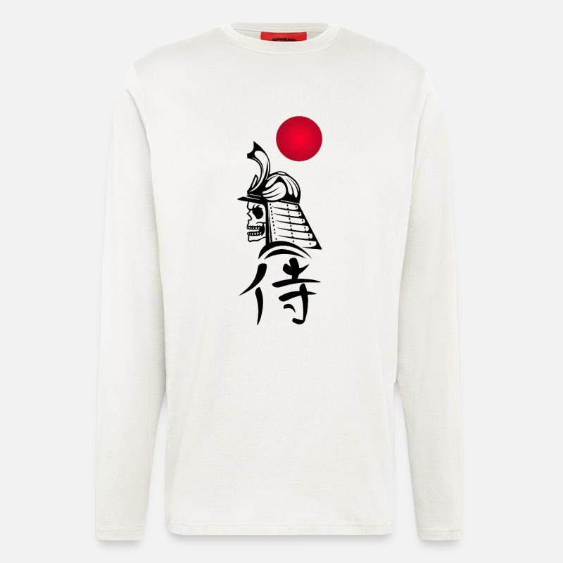 Black Samurai and Red Sun - Longsleeve - made by SPREAD  - OFF WHITE