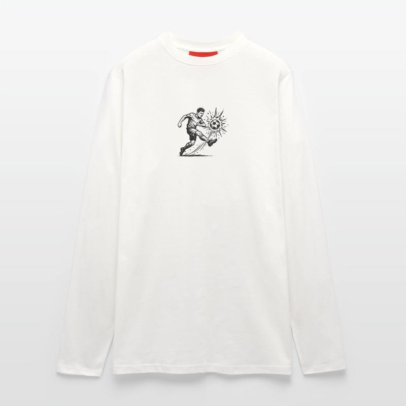Exploding Soccer Shot Illustration Longsleeve - made by SPREAD 
