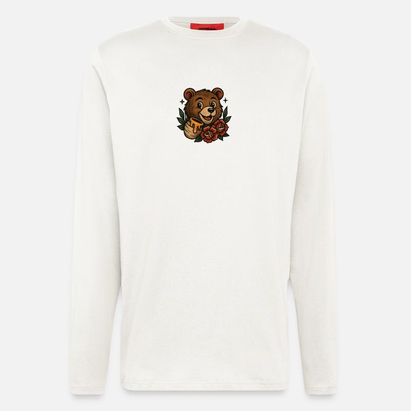Honigbär  - Langarmshirt - made by SPREAD  - OFF WHITE