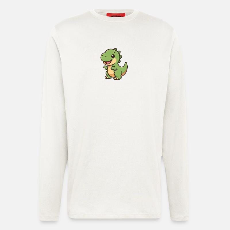 Happy Dino Cuddle Clipart - Longsleeve - made by SPREAD  - OFF WHITE