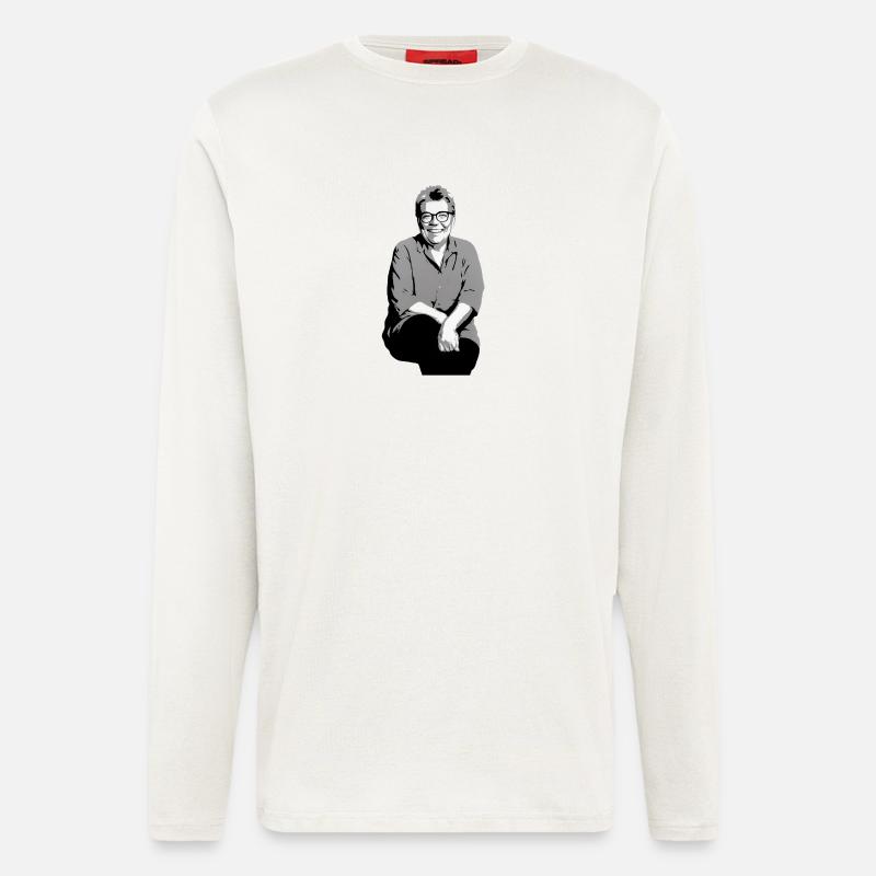 Graustufen Porträt Mama 1996 - Langarmshirt - made by SPREAD  - OFF WHITE