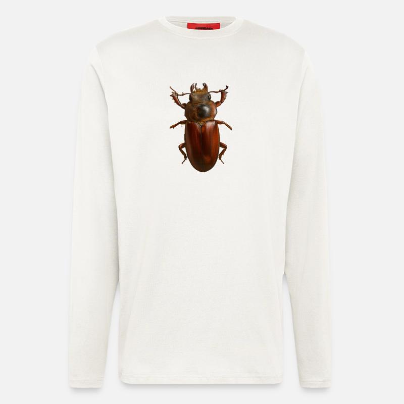 Bronzener Käferwappen - Langarmshirt - made by SPREAD  - OFF WHITE