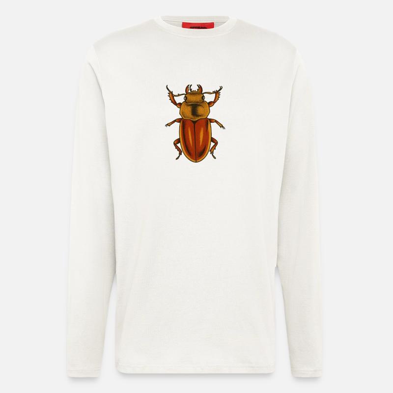 Kunstdruck „Crimson Bug“ - Langarmshirt - made by SPREAD  - OFF WHITE