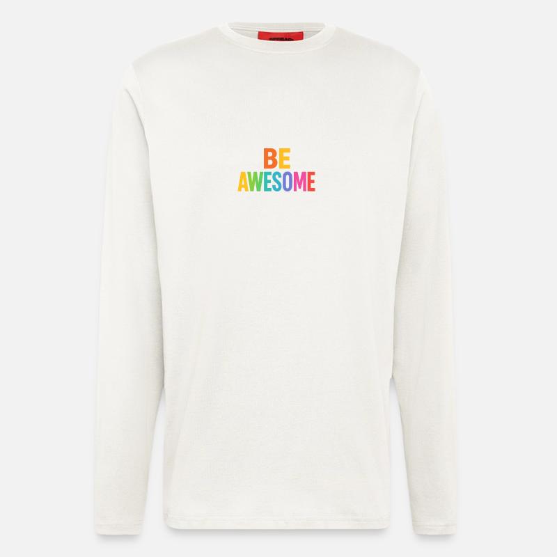 Be Awesome Rainbow Boost - Longsleeve - made by SPREAD  - OFF WHITE