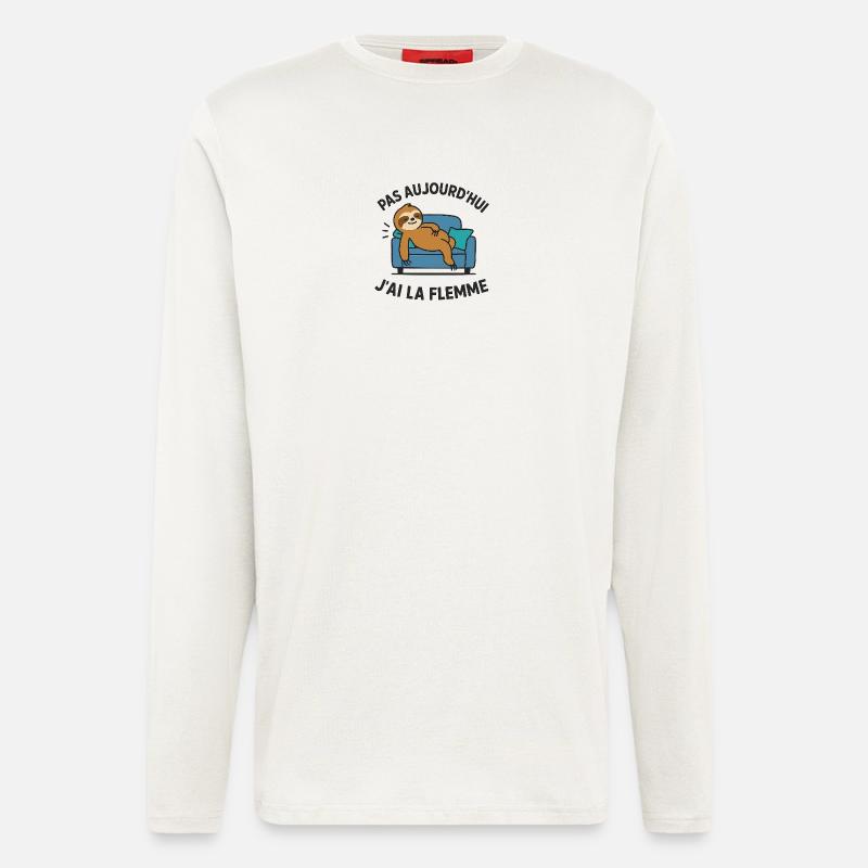 Heute nicht, ich bin faul - Langarmshirt - made by SPREAD  - OFF WHITE