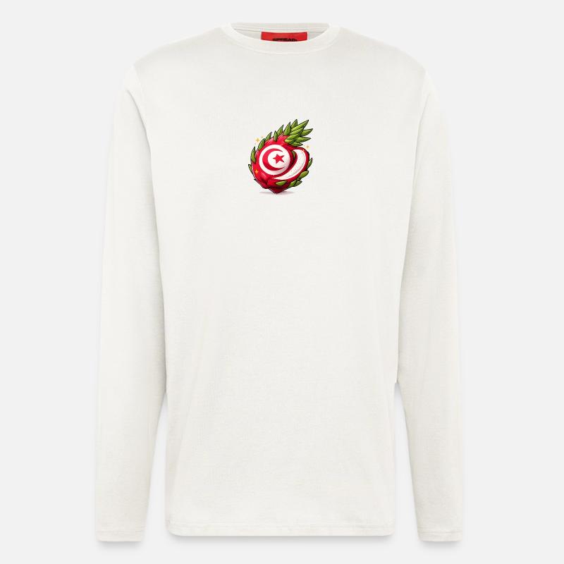 Tunisian Fruit Heart Pattern - Longsleeve - made by SPREAD  - OFF WHITE