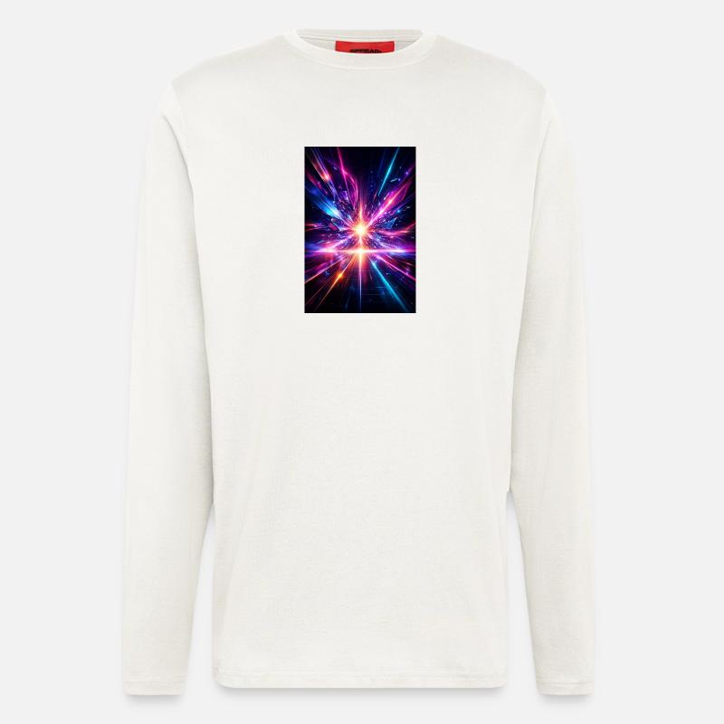 Neon Rays Explosion - Longsleeve - made by SPREAD  - OFF WHITE