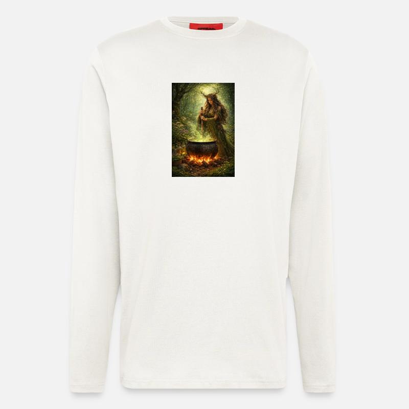 Druiden Frau - Langarmshirt - made by SPREAD  - OFF WHITE