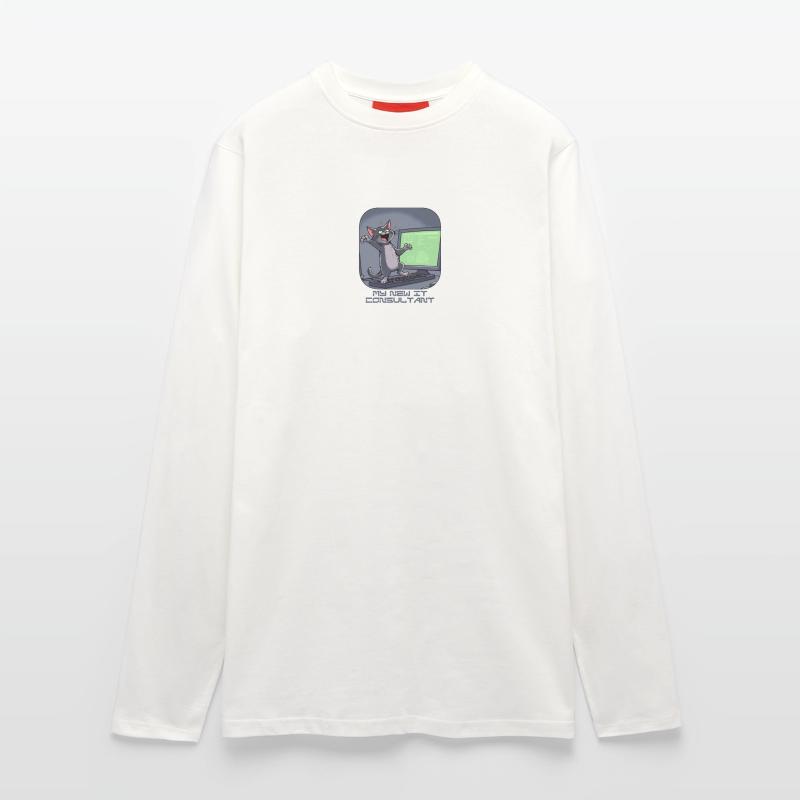 IT cat at the computer Longsleeve - made by SPREAD 