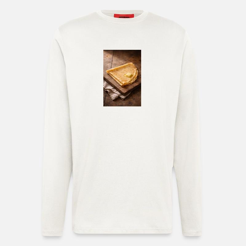 Crispy crepes with butter - Longsleeve - made by SPREAD  - OFF WHITE