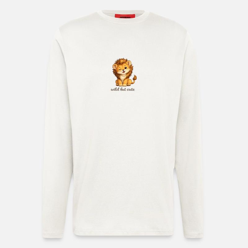 Wildes süßes Löwenkind - Langarmshirt - made by SPREAD - OFF WHITE