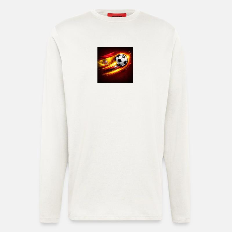 Spanien Fußball Feuerspur - Langarmshirt - made by SPREAD  - OFF WHITE