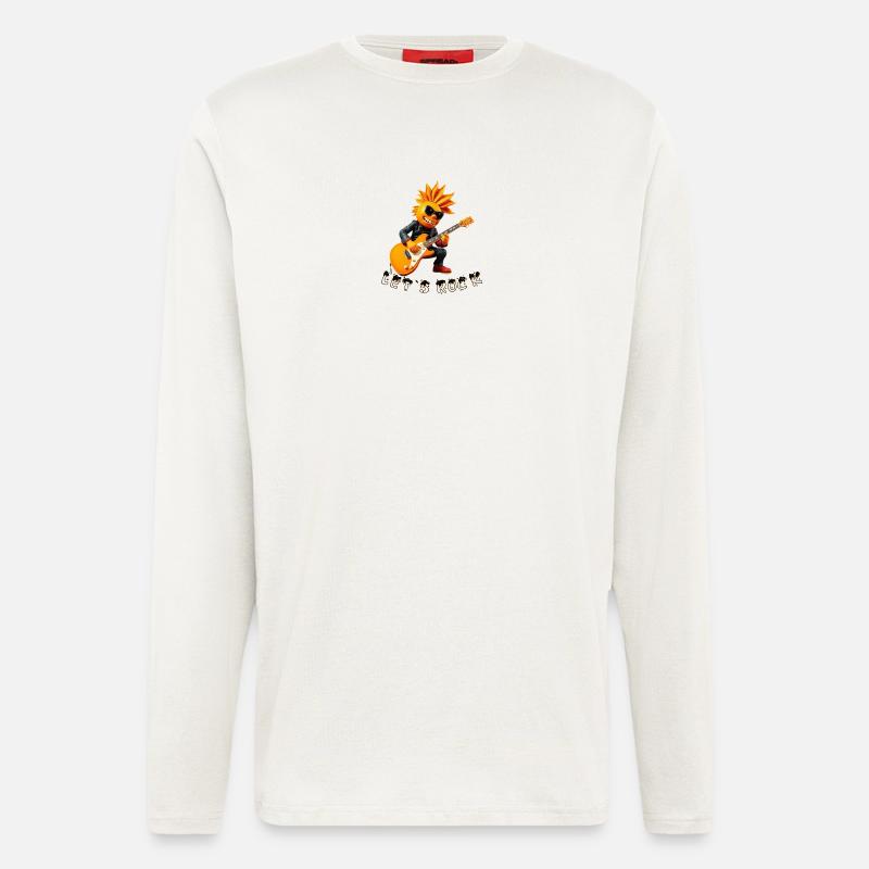 Sonnen-Rocker mit Gitarre - Langarmshirt - made by SPREAD  - OFF WHITE