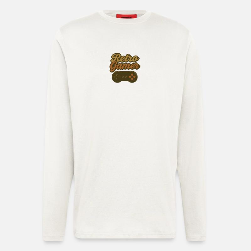 Retro Gamer Controller Design - Longsleeve - made by SPREAD  - OFF WHITE