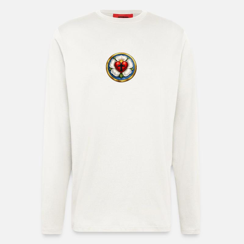 Martin-Luther-Rose - Langarmshirt - made by SPREAD  - OFF WHITE