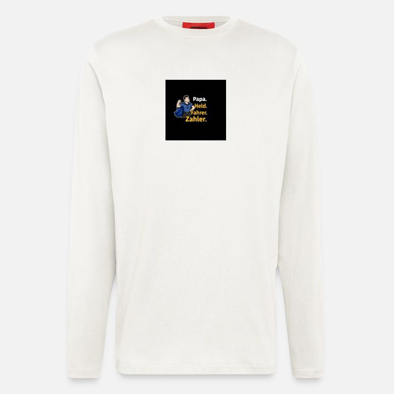 Papa Held Fahrer Zähler Cartoon - Langarmshirt - made by SPREAD  - OFF WHITE
