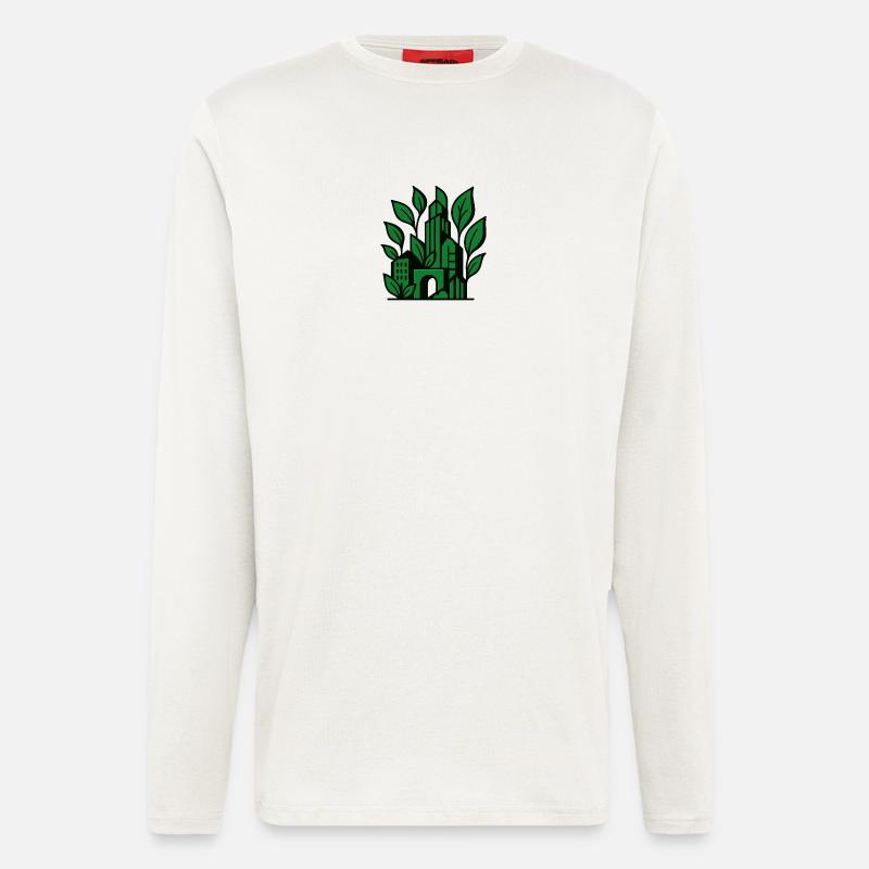 Stadtwald Silhouette - Langarmshirt - made by SPREAD  - OFF WHITE