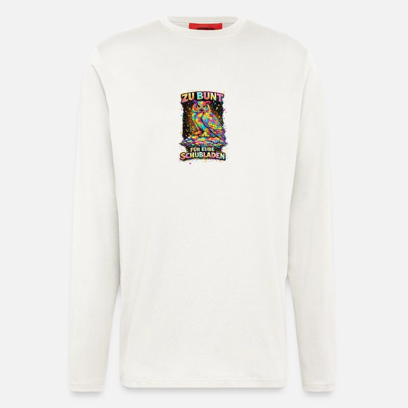 Zu bunt für Eure Schulbladen - Langarmshirt - made by SPREAD - OFF WHITE