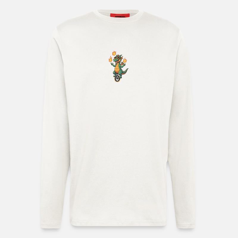 Feuerbläser auf Einrad - Langarmshirt - made by SPREAD  - OFF WHITE