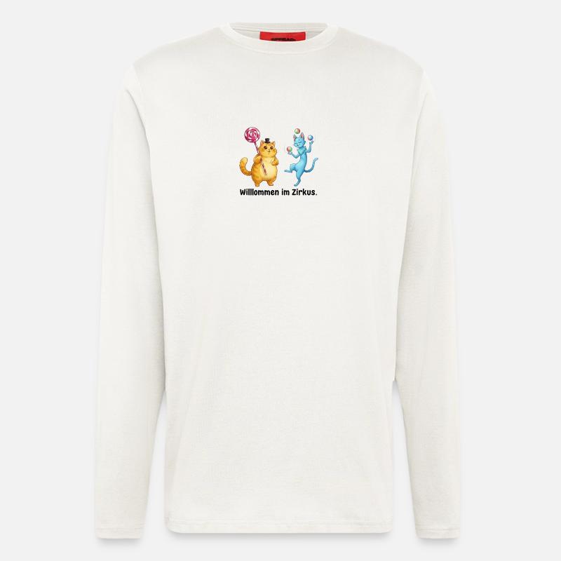 Zirkuskatzen Wunderwelt - Langarmshirt - made by SPREAD  - OFF WHITE