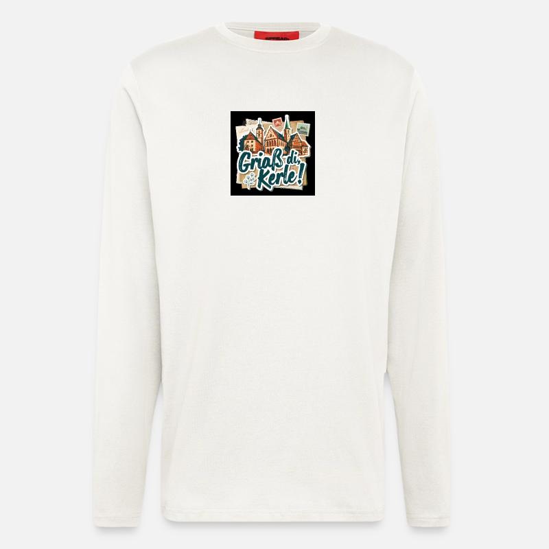 Griaß di Kerl Bavarian Greeting - Langarmshirt - made by SPREAD - OFF WHITE