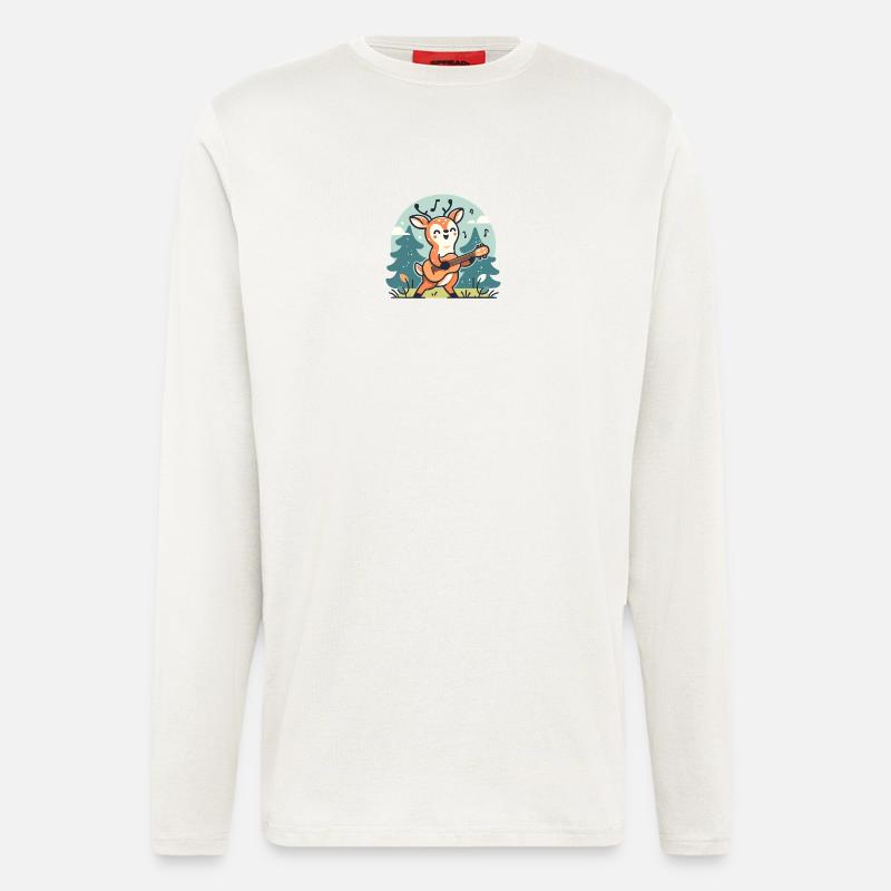 Waldhirscheh Guitar - Longsleeve - made by SPREAD  - OFF WHITE
