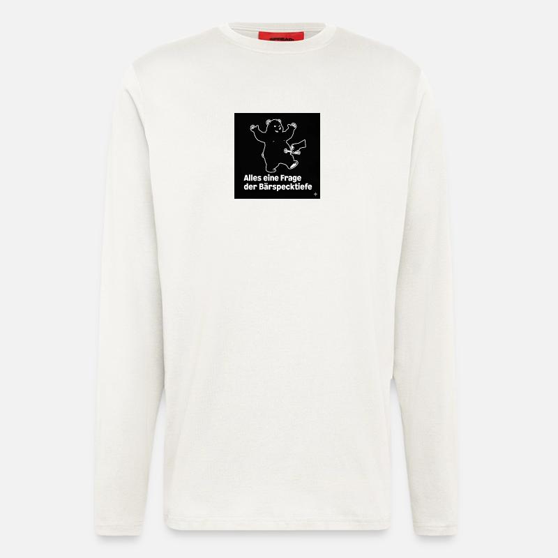 Bear Fat Depth Black - Longsleeve - made by SPREAD  - OFF WHITE