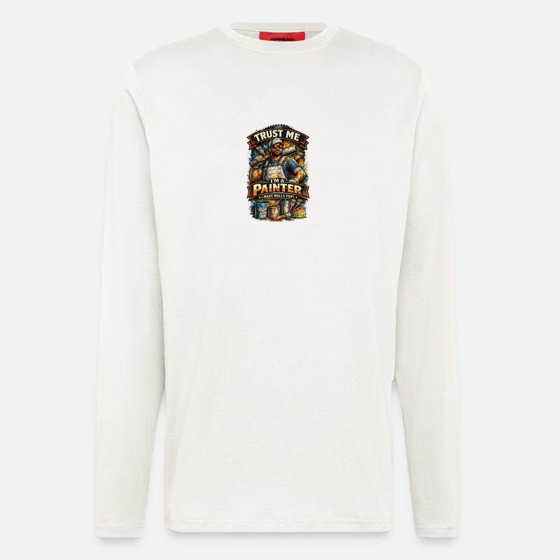 Vertrau mir, ich streiche Wände - Langarmshirt - made by SPREAD  - OFF WHITE