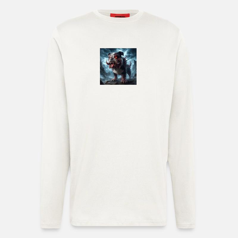 Infernalischer Dämonenhund - Langarmshirt - made by SPREAD  - OFF WHITE