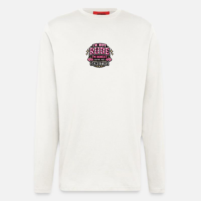 Not rude, honest – sensitive - Longsleeve - made by SPREAD  - OFF WHITE