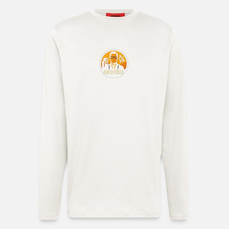 Architekt Icon Bauplan - Langarmshirt - made by SPREAD  - OFF WHITE